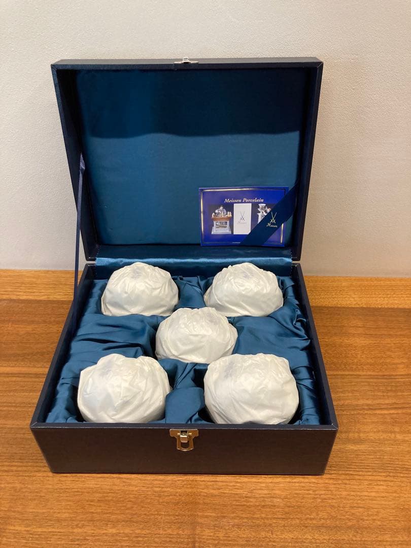 Meissen 皿 5個セット 木製ボックス入り