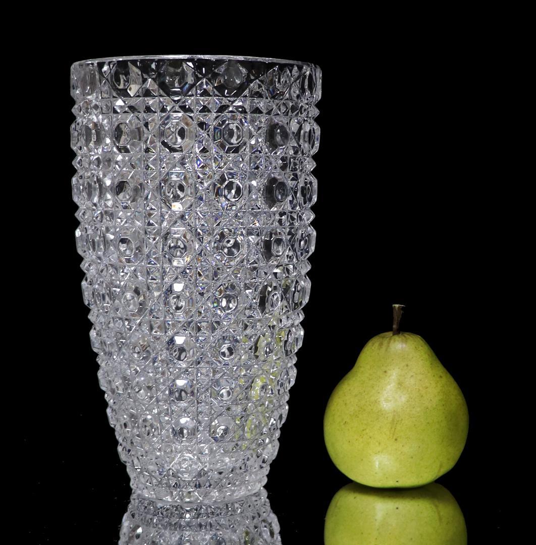 オールド・バカラ 大型花瓶 ディアマン・ピエーリー 20.8cm 1.3kg
