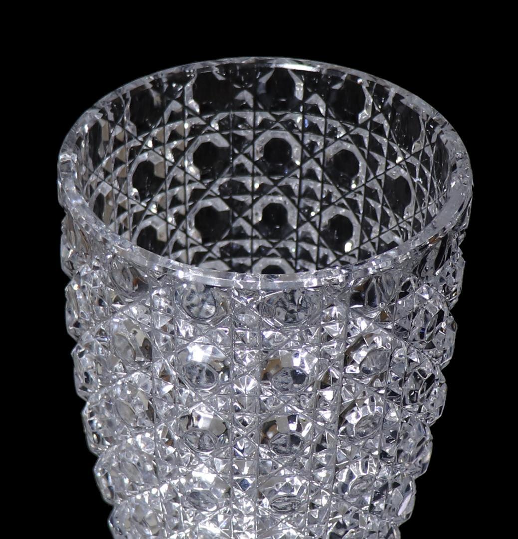 オールド・バカラ 大型花瓶 ディアマン・ピエーリー 20.8cm 1.3kg