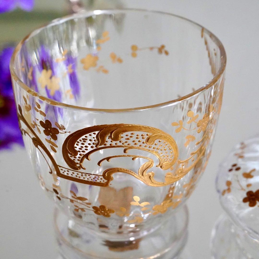 あすまむ★極希少★24金彩★オールドバカラ★ルイ15世様式★蓋物★小物入れ