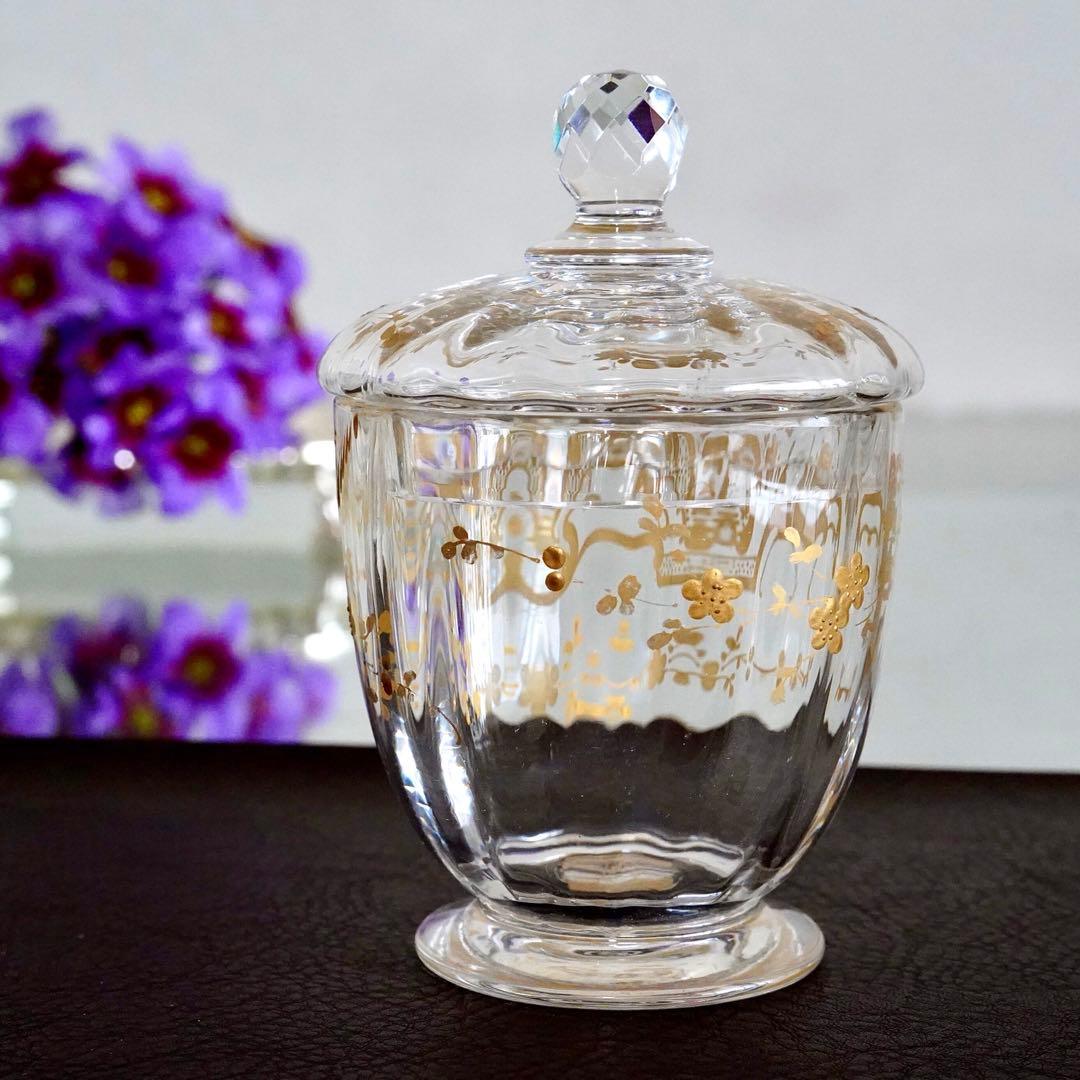 あすまむ★極希少★24金彩★オールドバカラ★ルイ15世様式★蓋物★小物入れ