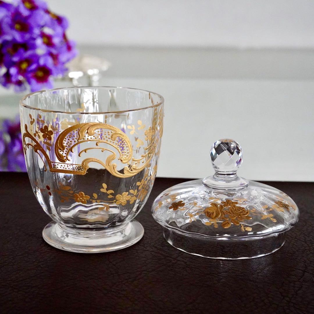 あすまむ★極希少★24金彩★オールドバカラ★ルイ15世様式★蓋物★小物入れ