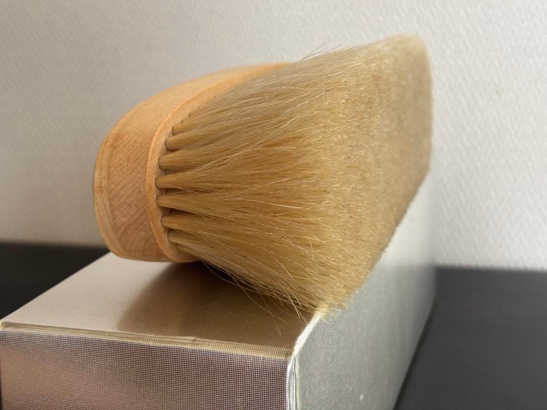 【美品】ブラシの平野　手植え水雷型　馬尾毛100% 金クシ付属