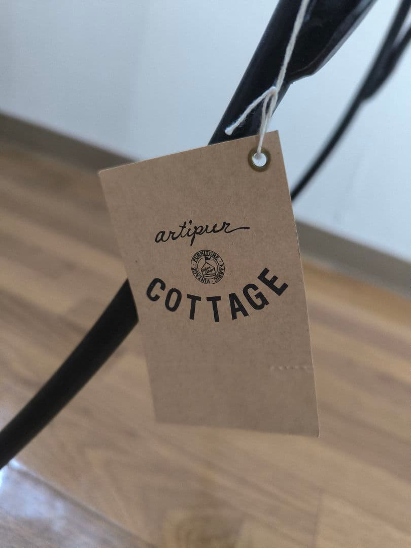 アジアン家具 レザーチェア本革張り アイアン脚　タグ付き