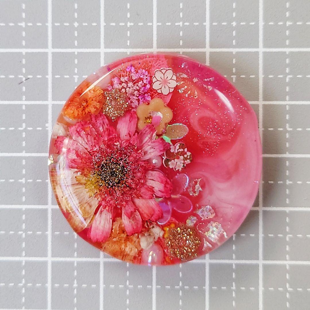 レジン 猫 ドライフラワー ヘアゴム ブローチ ポニーフック No.488