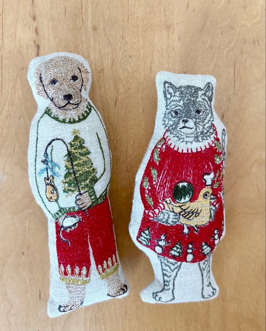 コーラルアンドタスク　ポケットクッションカバー　クリスマスギフトツリー