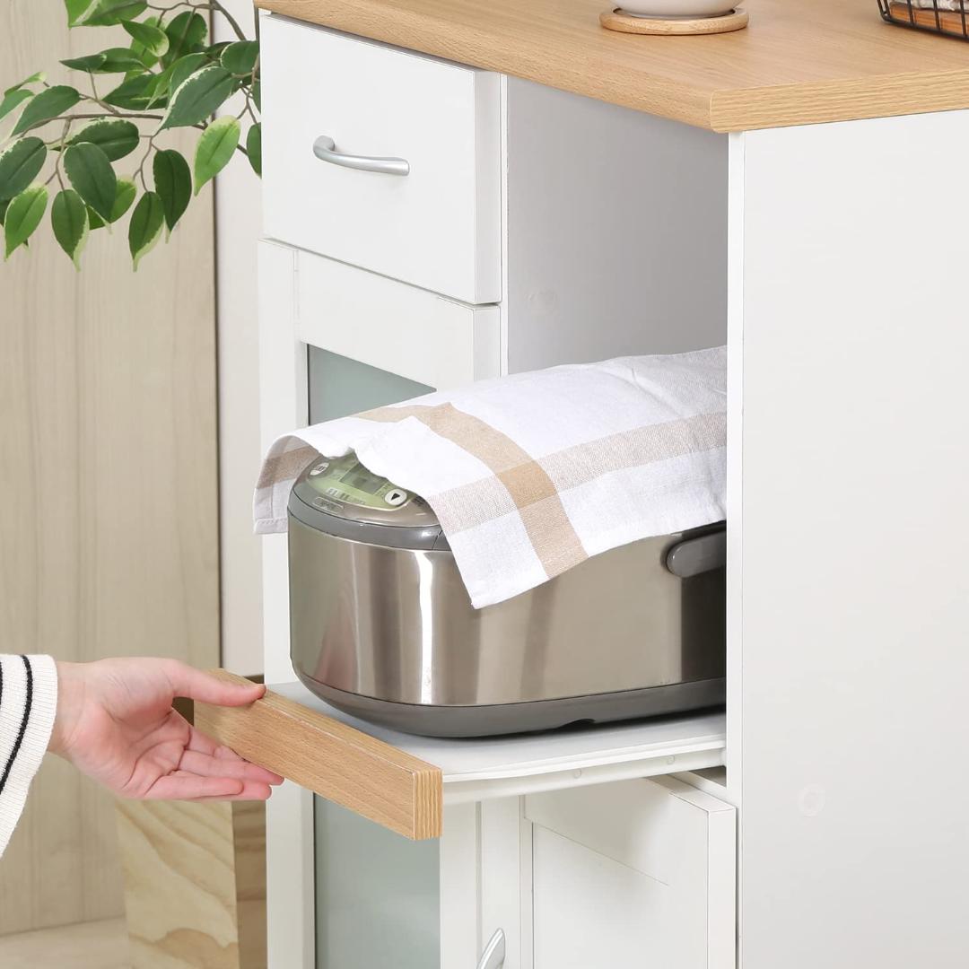 収納 キッチンカウンター キャスター付き 引き出し収納