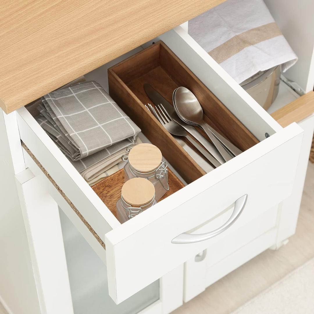 収納 キッチンカウンター キャスター付き 引き出し収納