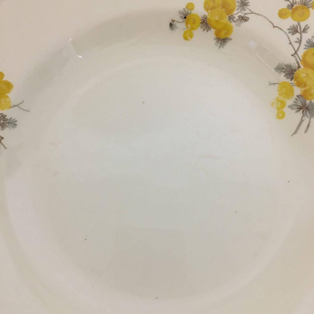 ミモザ柄のスーププレート オランダ アンティーク　マーストリヒト