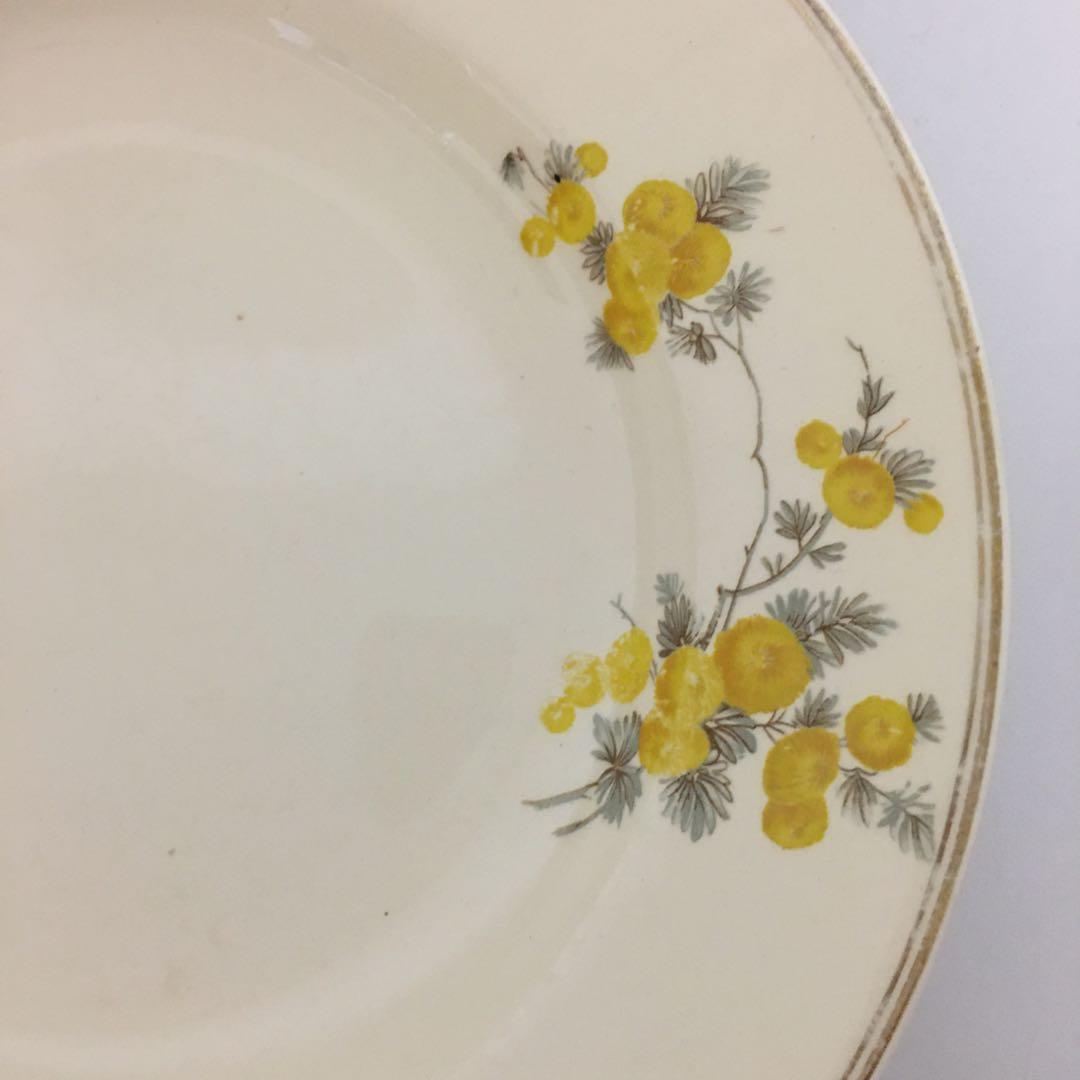 ミモザ柄のスーププレート オランダ アンティーク　マーストリヒト