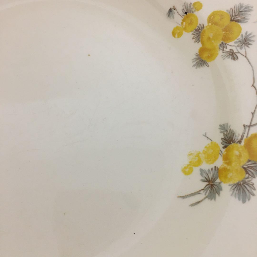 ミモザ柄のスーププレート オランダ アンティーク　マーストリヒト