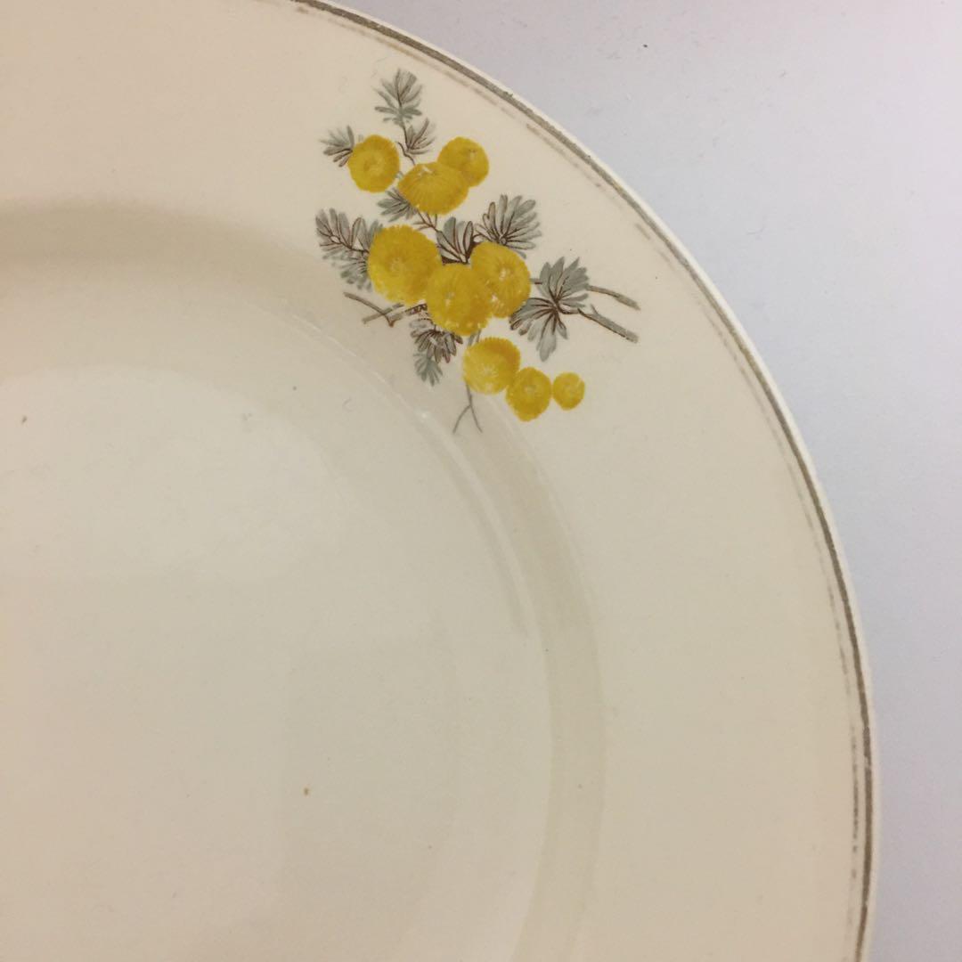 ミモザ柄のスーププレート オランダ アンティーク　マーストリヒト