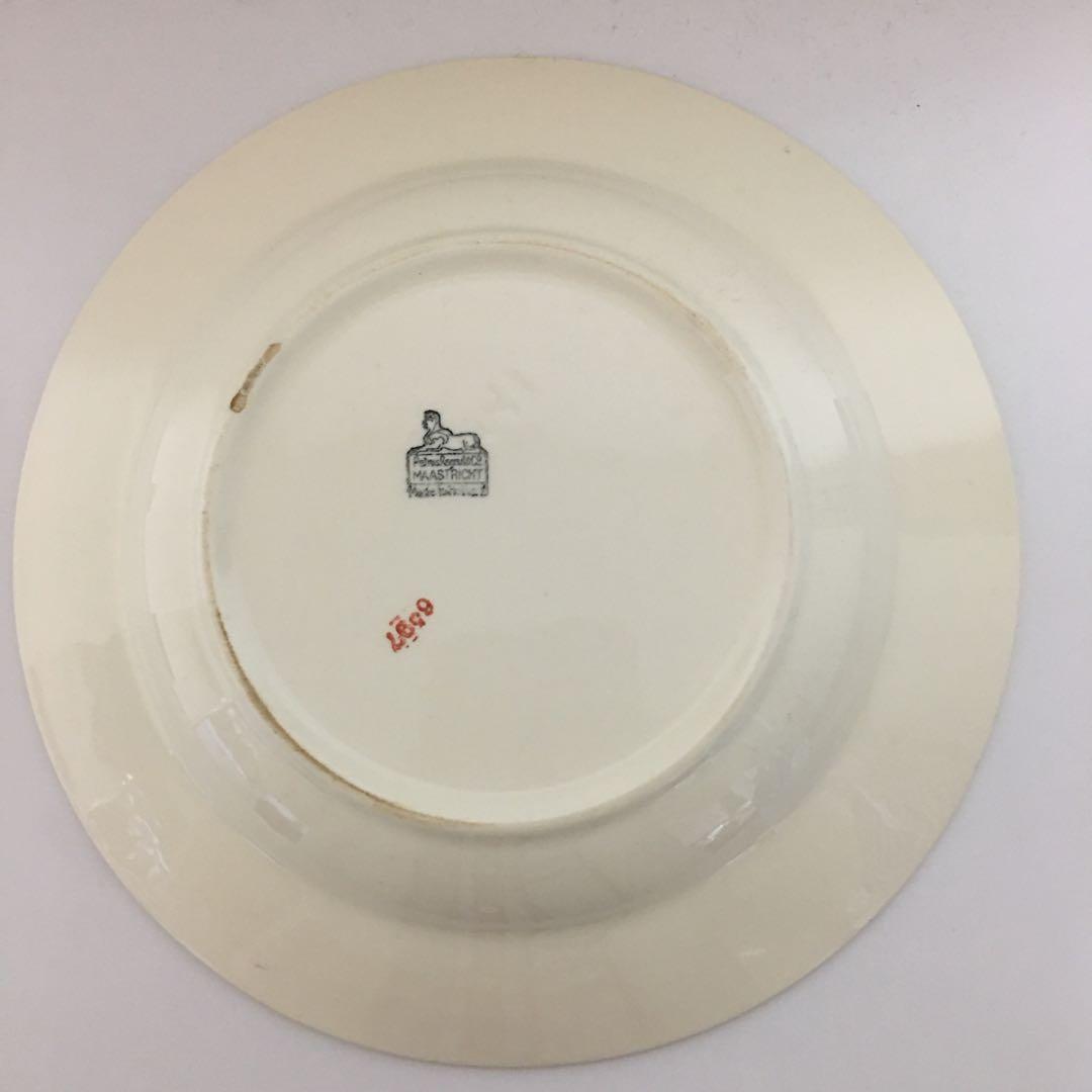 ミモザ柄のスーププレート オランダ アンティーク　マーストリヒト