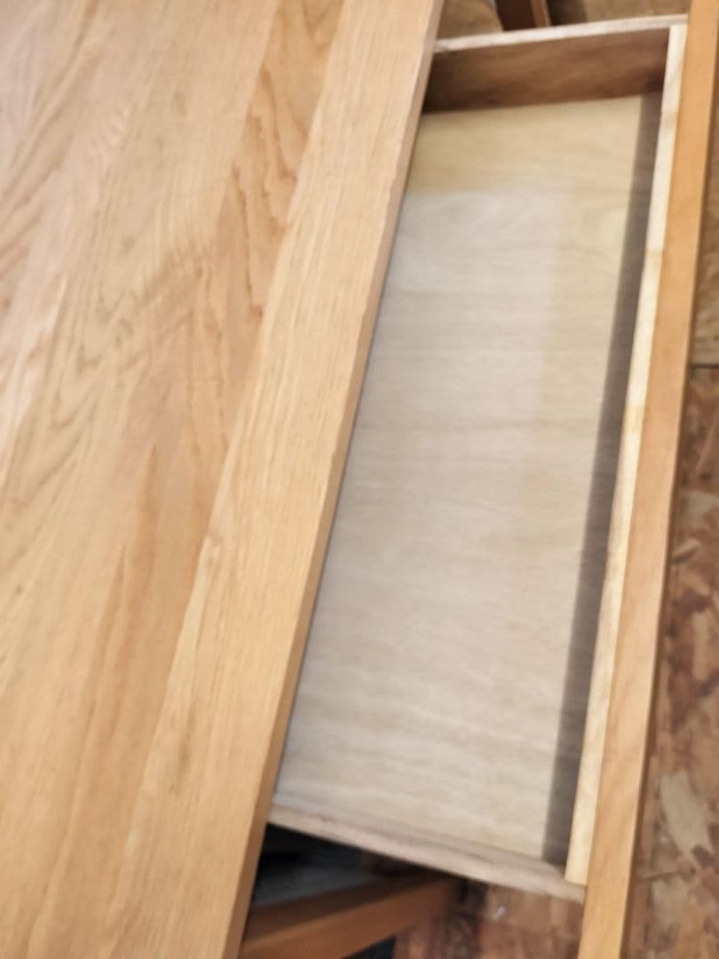 美品 無印良品 MUJI オーク 無垢材 学習机 デスク天然木