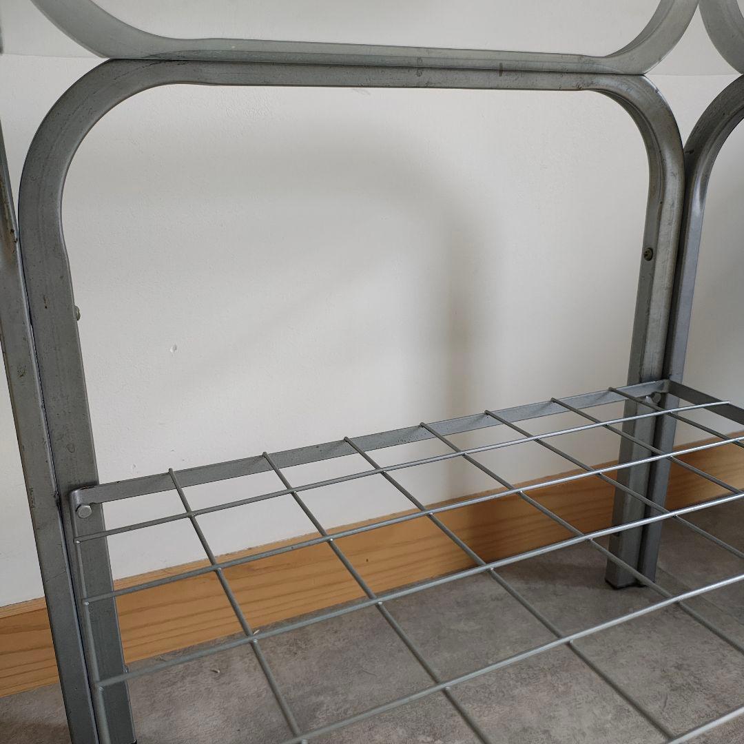 ミッドセンチュリー 昭和レトロ ガラステーブル ローテーブル アイアンフレーム