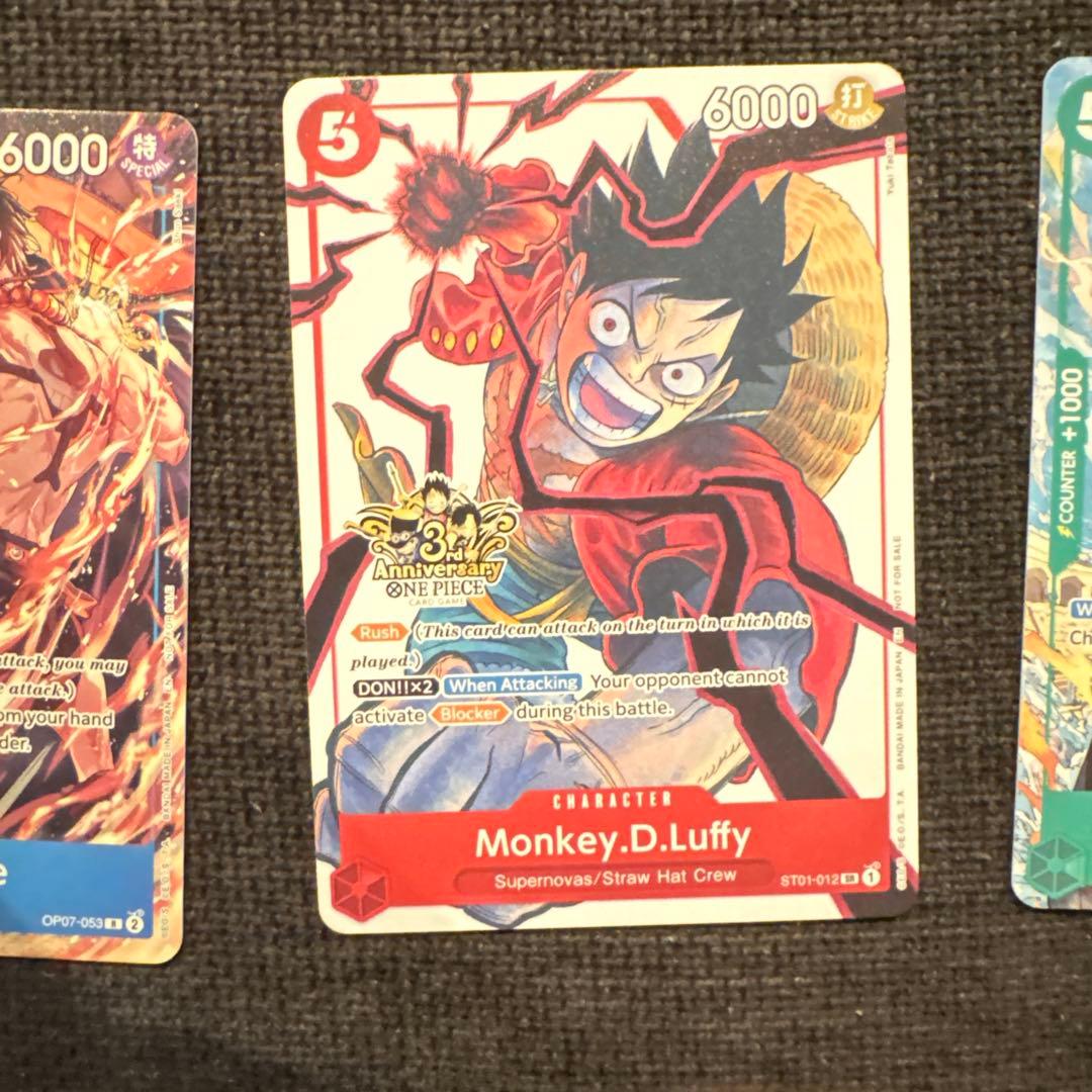 英語版ワンピースカード ルフィ エース サボ 3周年記念 プロモ 海外