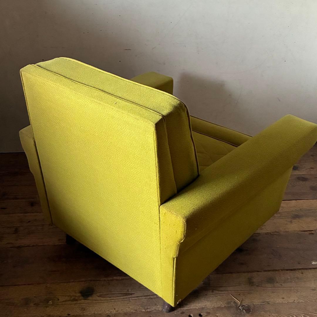 国産ヴィンテージ レトロ ミッドセンチュリー 1人掛けソファ ①