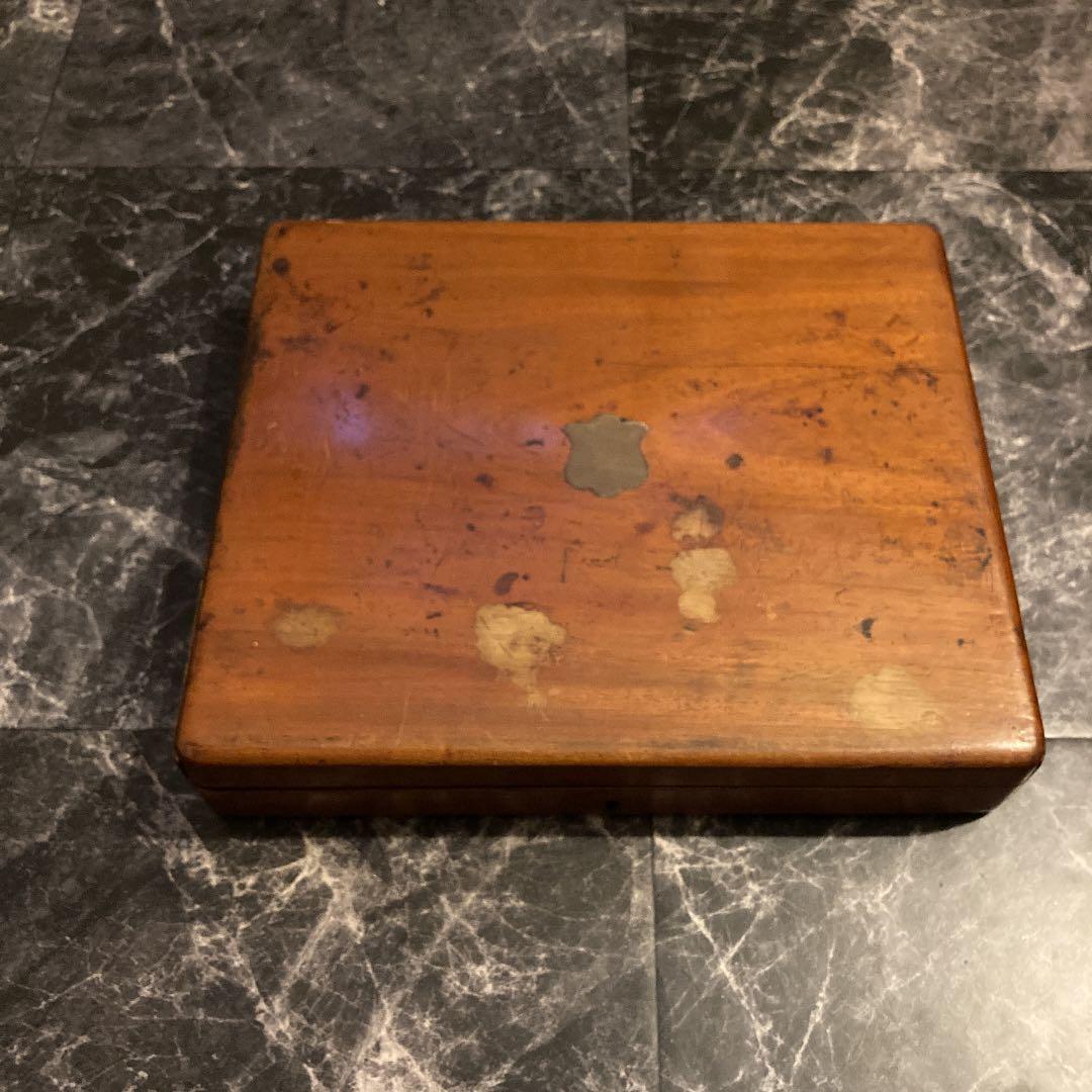 再値下げ　H1 英国製ビンテージシルバー　木箱入り　マザーオブパール