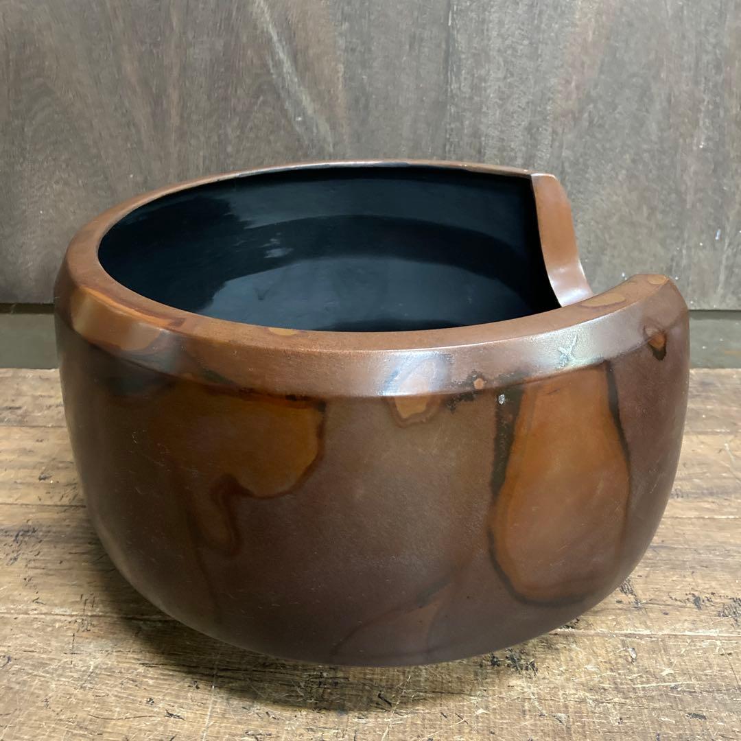 A-1 昭和レトロ 唐銅 風炉 茶道具 火鉢 古道具 古民家 和風和モダン