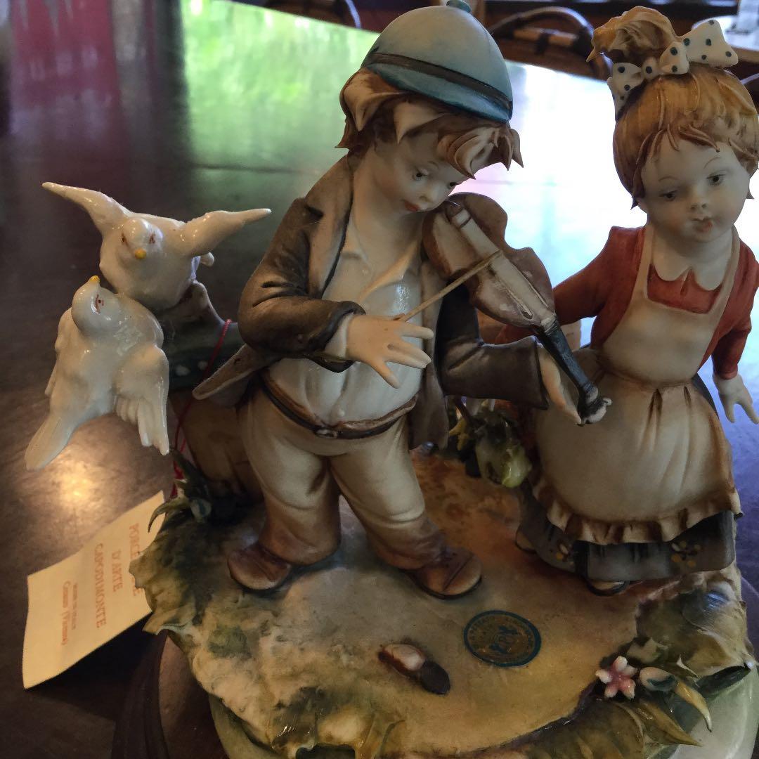 陶器置物   イタリア製  美品  繊細