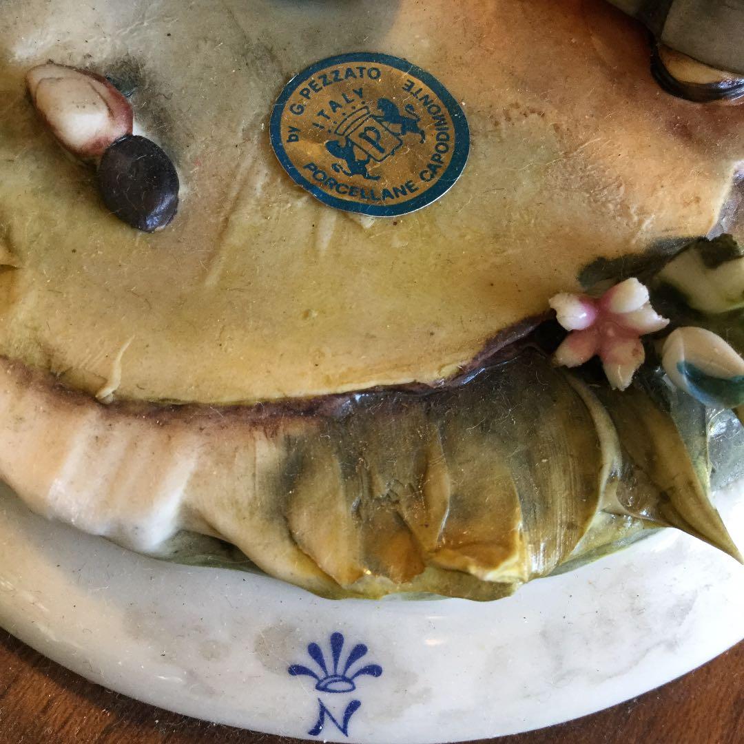 陶器置物   イタリア製  美品  繊細