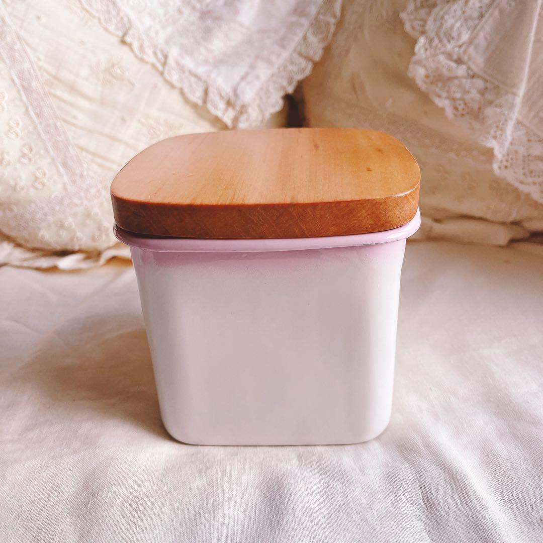 イマン♡ダイアナローズ木蓋付きキャニスターマニーローズバスケット薔薇アンティーク