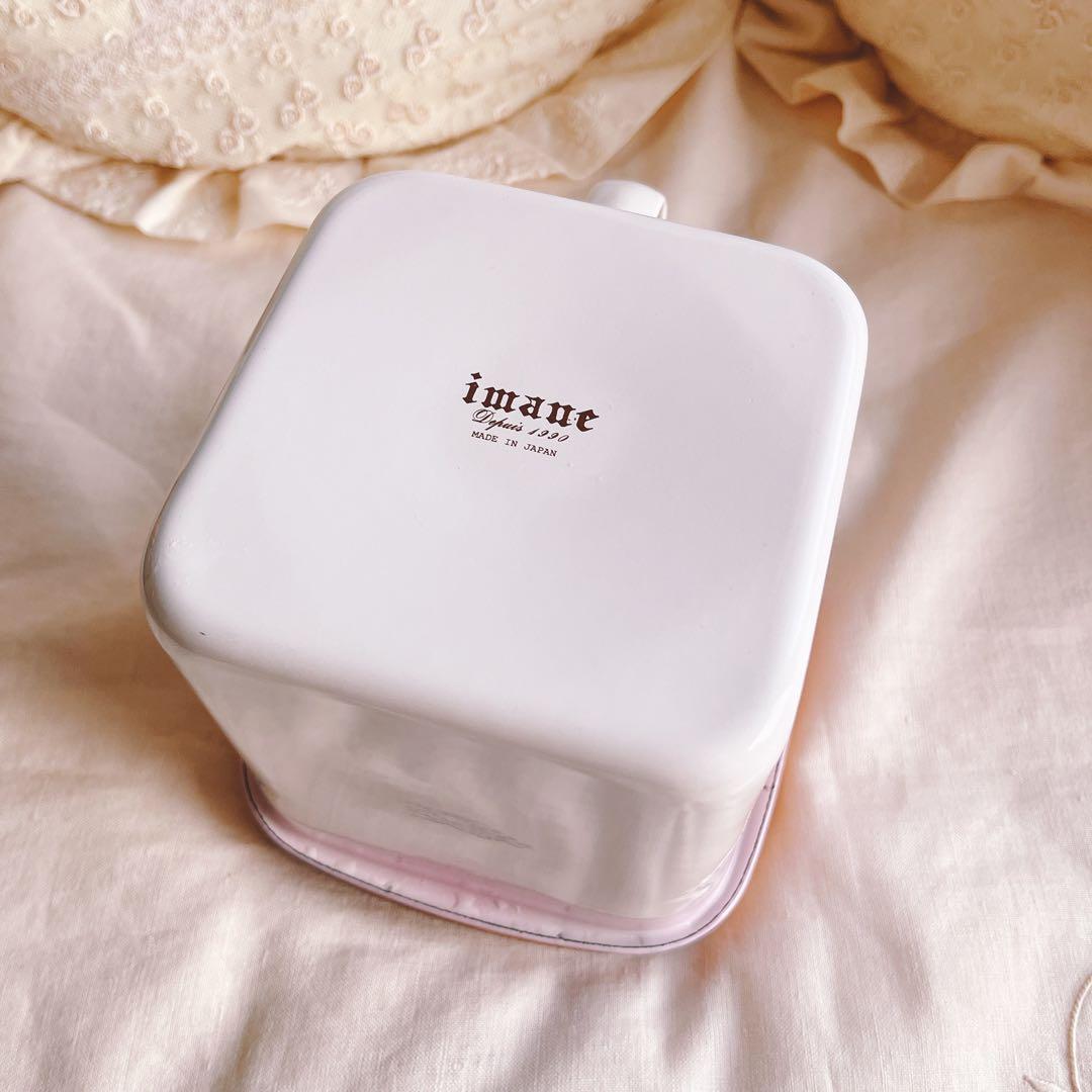 イマン♡ダイアナローズ木蓋付きキャニスターマニーローズバスケット薔薇アンティーク