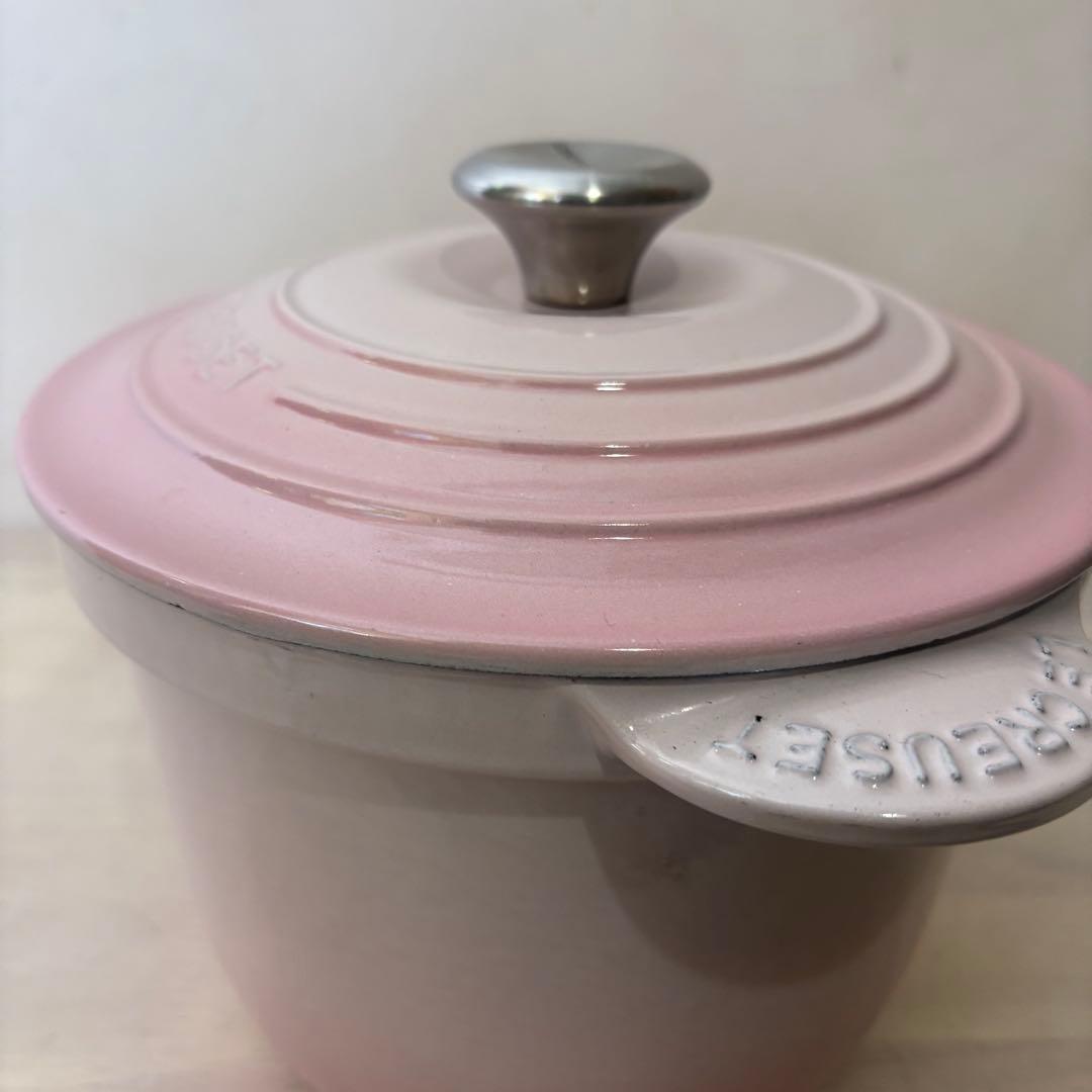 LE CREUSET ピンク 両手鍋 約20cm