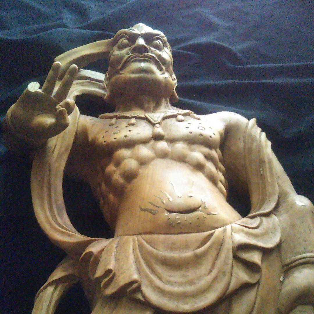 ■物凄く目立ちます■金運上昇【巨大羅漢仁王像】75.5cm【黄金印】【巨大】