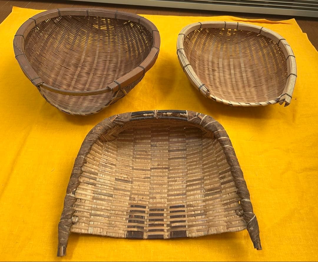 竹製　片口ざる　箕　レトロ