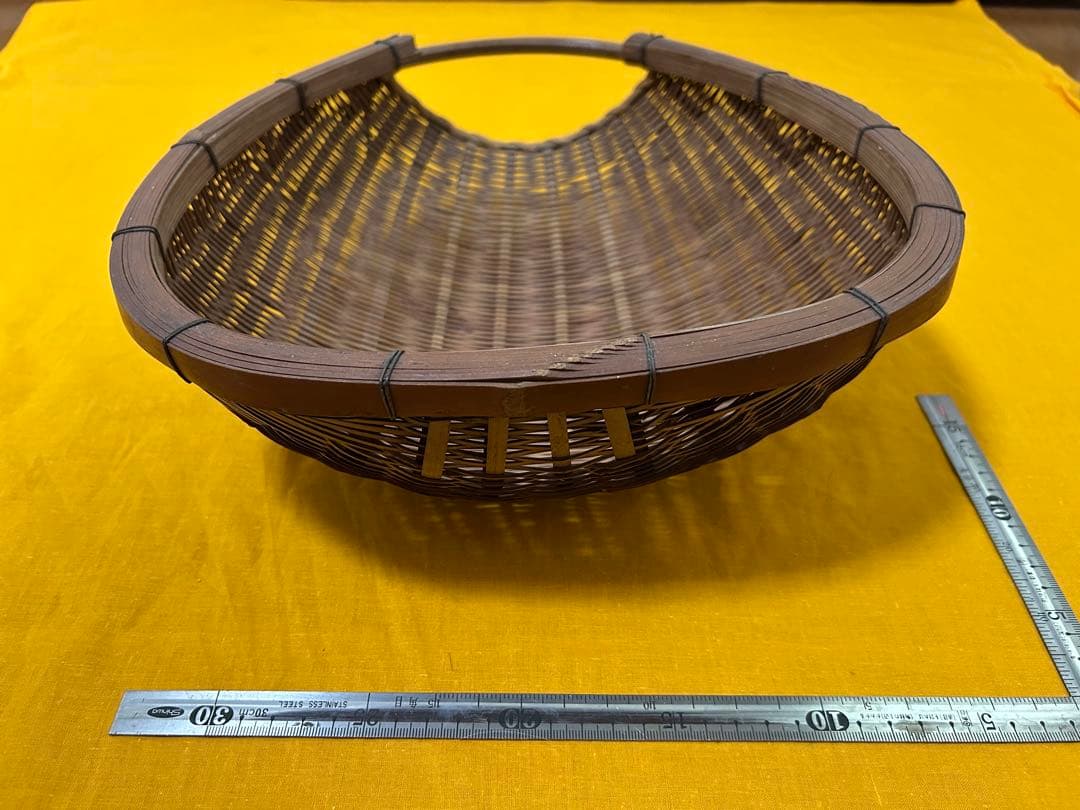 竹製　片口ざる　箕　レトロ