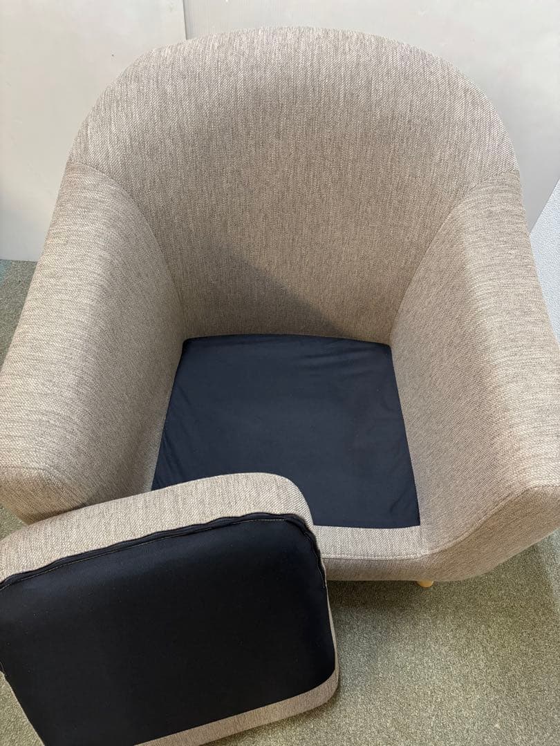 ② 専用カバー付き ニトリ　アクセントチェア　シャルパ3 1Pソファ