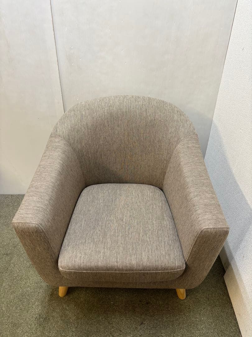 ② 専用カバー付き ニトリ　アクセントチェア　シャルパ3 1Pソファ