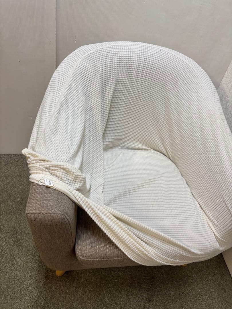 ② 専用カバー付き ニトリ　アクセントチェア　シャルパ3 1Pソファ