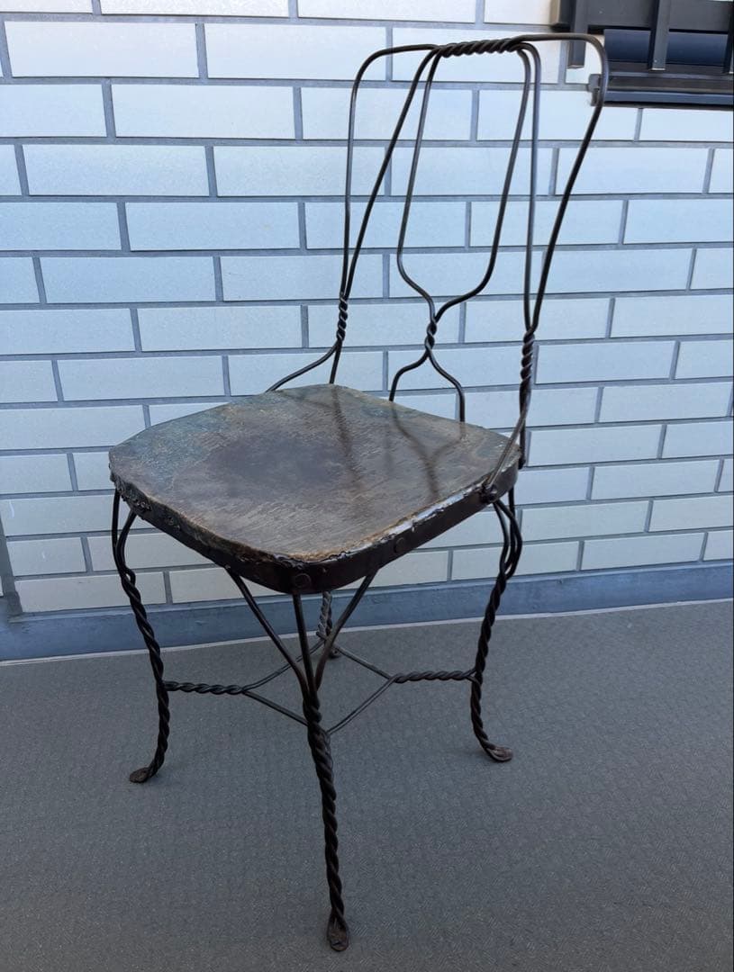 アンティーク　アイアンワイヤーチェア　一脚 チェア ワイヤーチェア おしゃれ かわいい ワイヤー イス 北欧