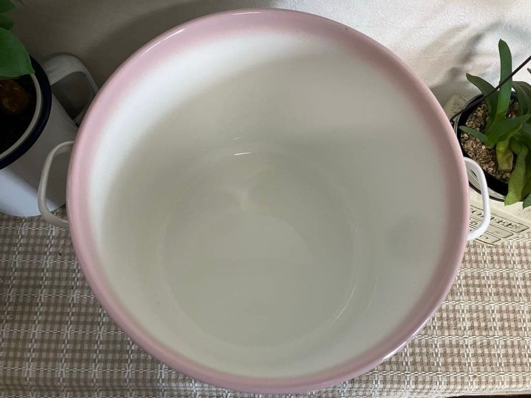 ③imane イマン日本製 ホーローキャニスター ストッカー　丸型 ローズ薔薇