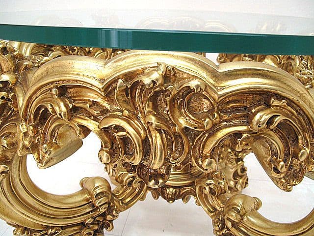 【展示品】SILIK シリック ヴェネチアン様式 ガラストップ リビングテーブル