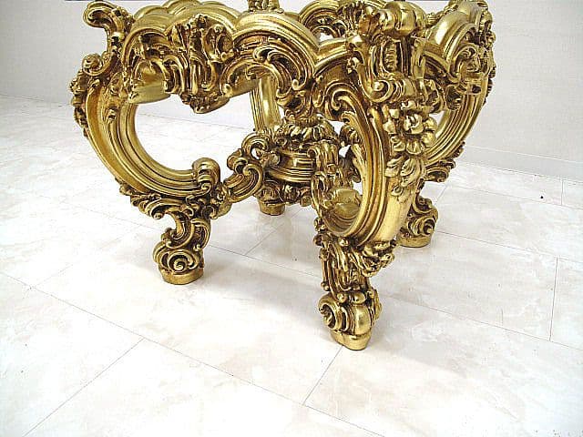 【展示品】SILIK シリック ヴェネチアン様式 ガラストップ リビングテーブル