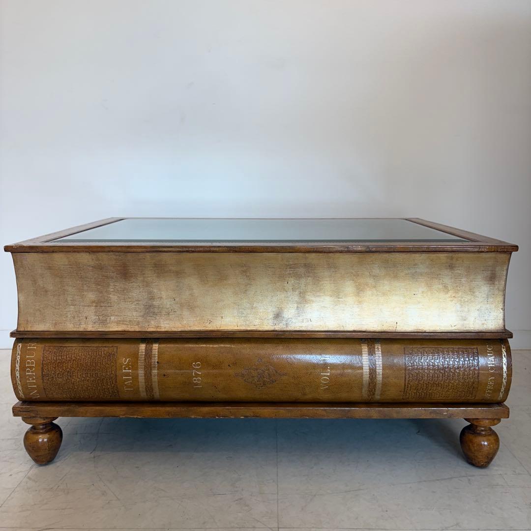 MAITLAND SMITH ブック型テーブル　ローテーブル　ガラステーブル