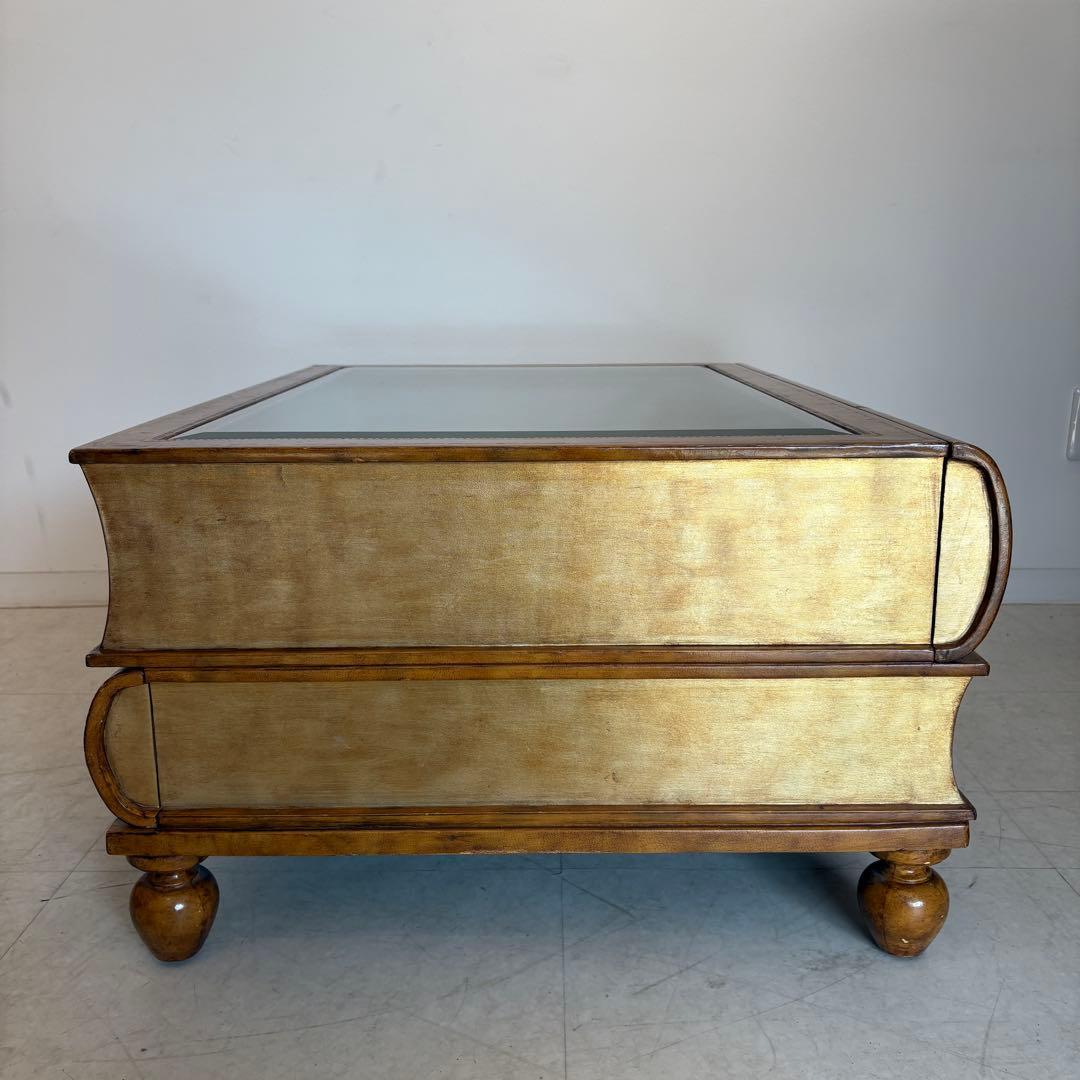 MAITLAND SMITH ブック型テーブル　ローテーブル　ガラステーブル