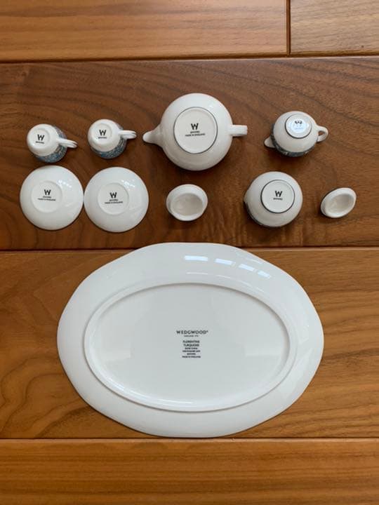 新品 ウェッジウッド フロレンティーン ターコイズ ミニチュア ティーセット