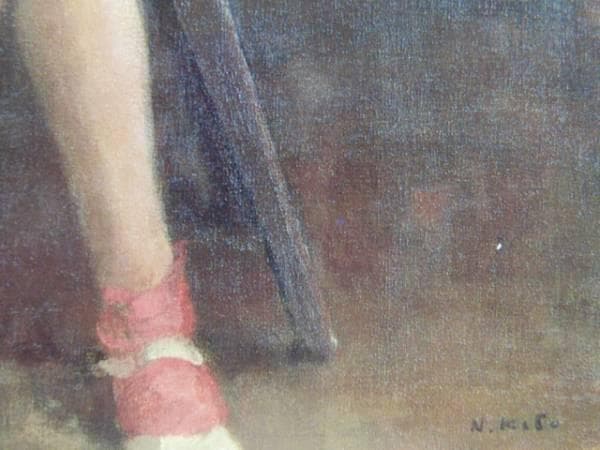 鬼頭　鍋三郎、コスチューム麻子、希少な画集より、新品高級額装付