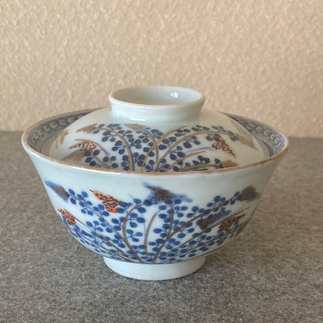 蓋付　茶碗　飯碗　古伊万里　伊万里　染付　金彩　手描　古美術　骨董　まとめ売り