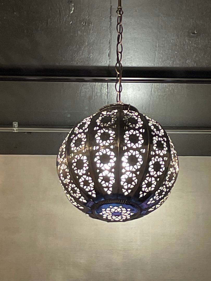 真鍮　モロッコランプ　シルバー