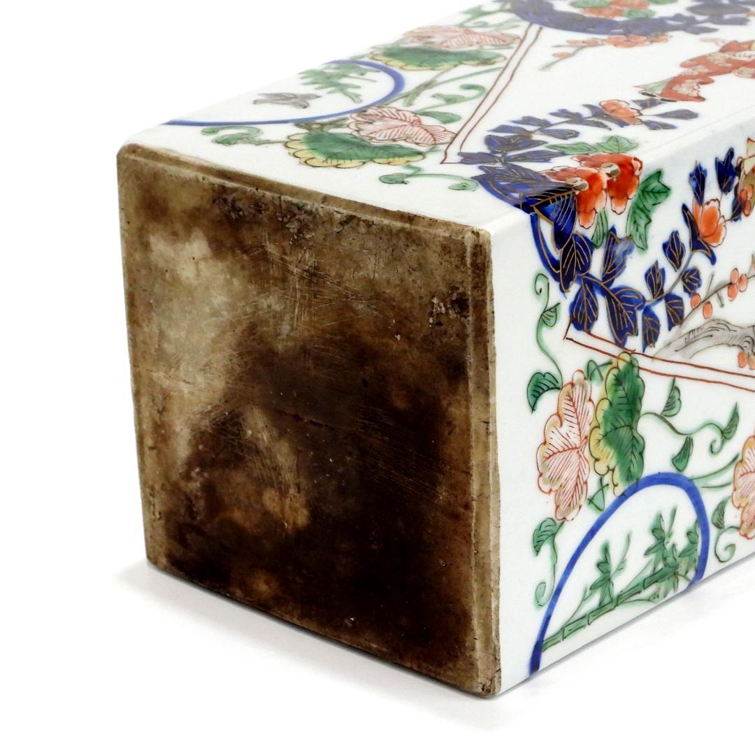 色絵金彩 美人画 角瓶 壷 徳利 一輪挿し 古伊万里 インテリア小物