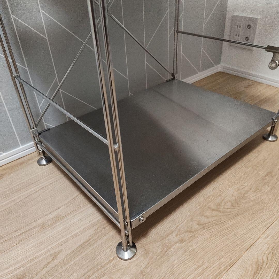 ステンレススチール 3段オープンシェルフ