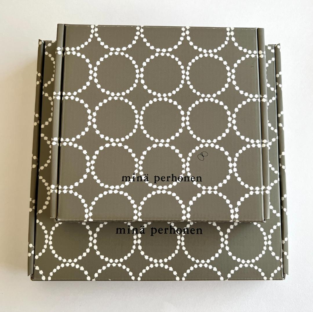 【大・小セット】ミナペルホネン 皿 タンバリン ライトブルー プレート