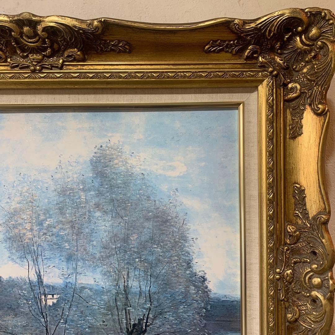 絵画 世界の名画 コロー『ヴィル・ダブレー』F10大判 高級額装 複製画