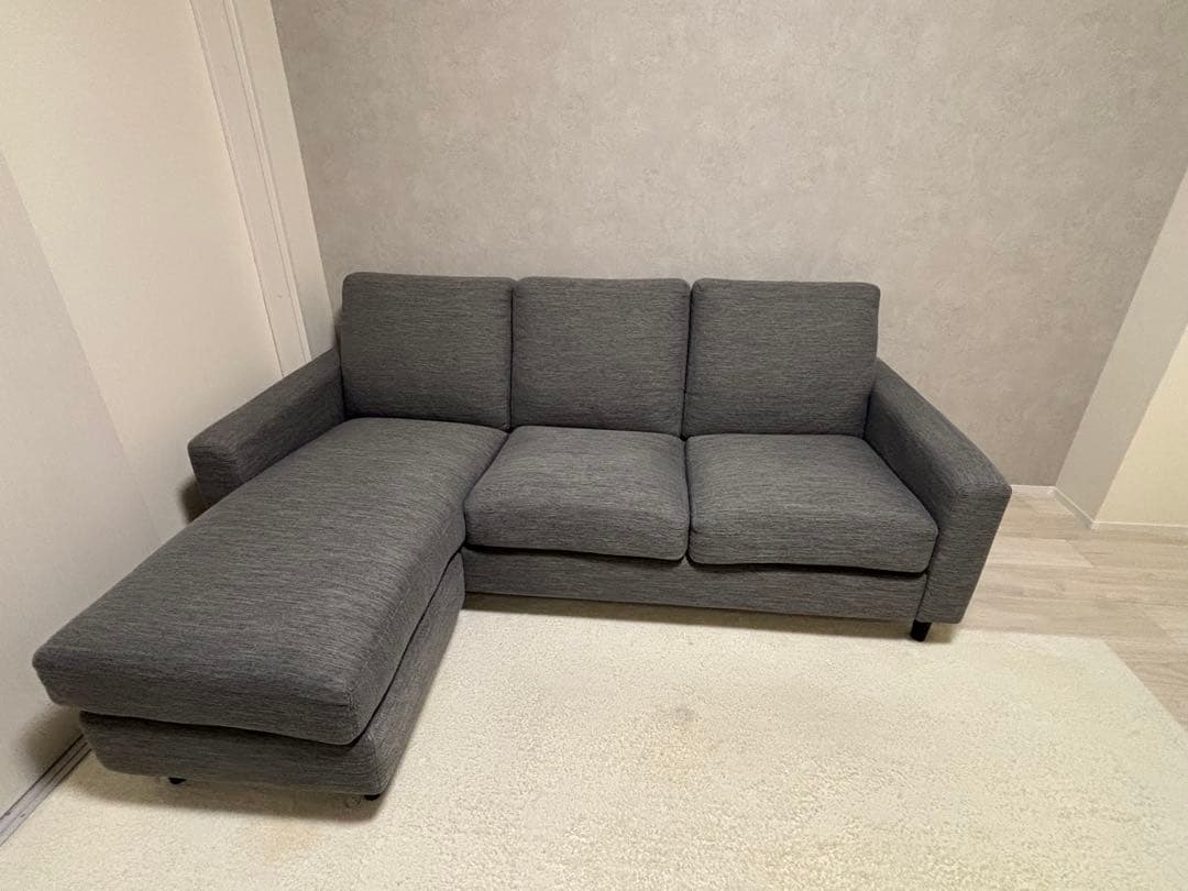 ニトリ 布張カウチソファ　3人掛け