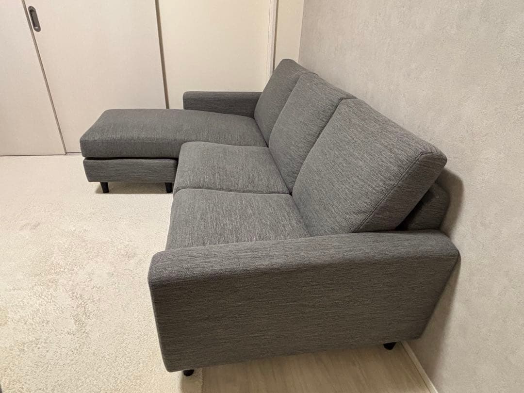 ニトリ 布張カウチソファ　3人掛け